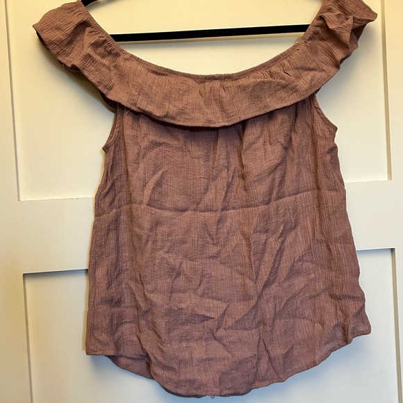 Off the shoulder boho mauve top - Picture 2 of 3